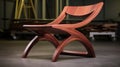 Modern Mahogany Chair With Unique Leg Design