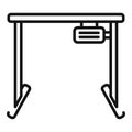 Heigh adjustable desk icon outline vector. Office workplace Royalty Free Stock Photo
