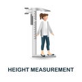 Height Measurement icon. 3d illustration from measurement collection. Creative Height Measurement 3d icon for web design Royalty Free Stock Photo