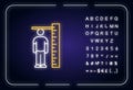 Height measurement neon light icon