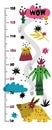 Height measuring chart of children growth. Wall ruler