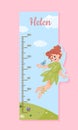 Height meter with fairy vector concept Royalty Free Stock Photo