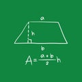 Height of a trapezoid mathematical formula