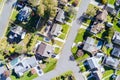 From heights of a small American town in New Jersey, view of town Royalty Free Stock Photo