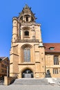 Heilbronn, Germany - Entrance and western tower of Gothic hall church St. Kilian`s Church in Heilbronn