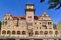 Heilbronn, Germany - September 2020: Old historic renaissance revival architecture post office building called `Postamt 02`