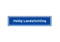 Heilig Landstichting isolated Dutch place name sign. Royalty Free Stock Photo
