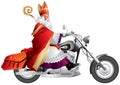 Heilige Nikolaus, Sinterklaas on a custom motorcycle