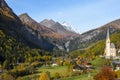 Heiligenblut town, Beautiful Autumn Scenery of European Countryside , Austria, Europe