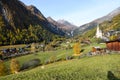 Heiligenblut town, Beautiful Autumn Scenery of European Countryside , Austria, Europe