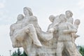 Eight Heroines Statues at Jiangbin Park. a famous historic site in Mudanjiang, Heilongjiang, China. Royalty Free Stock Photo