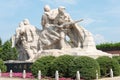 Eight Heroines Statues at Jiangbin Park. a famous historic site in Mudanjiang, Heilongjiang, China. Royalty Free Stock Photo