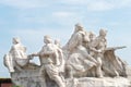 Eight Heroines Statues at Jiangbin Park. a famous historic site in Mudanjiang, Heilongjiang, China. Royalty Free Stock Photo