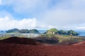 Heimaey town aerial view from Eldfell volcano