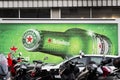 Heineken advertisement on truck on street