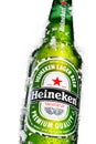 Heineken beer bottle on a white background Royalty Free Stock Photo