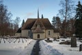 Heinola Parish Church in winter Royalty Free Stock Photo