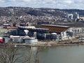 Heinz Field and Carnegie Science Center view from Mt Washington on the Ohio River