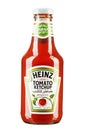 Heinz tomato ketchup sauce . The company was founded in 1869 by Henry John Heinz. Clipping path Royalty Free Stock Photo