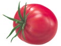 1884 Heirloom tomato  Solanum lycopersicum fruit isolated Royalty Free Stock Photo