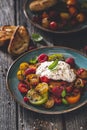Heirloom Tomatoes Salad with Burrata Cheese Royalty Free Stock Photo