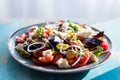 Heirloom tomatoes salad with cheese and basil Royalty Free Stock Photo