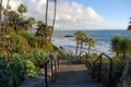 Heisler Park stairway to Rock Pile Beach, Laguna Beach CA Royalty Free Stock Photo