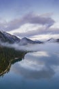 Heiterwanger see lake landscape cloudy dawn mood in fall autumn