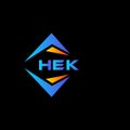 HEK abstract technology logo design on Black background. HEK creative initials letter logo concept Royalty Free Stock Photo