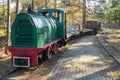 Old locomotive in the military open-air museum. The Coastal Defense Museum in Hel Royalty Free Stock Photo