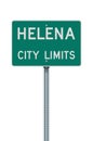 Helena City Limits road sign