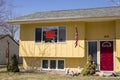 Helena, Montana - April 8, 2020: A poster in a home window reads Thank You Essential Employees during Coronavirus Covid-19