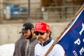 Helena, Montana / Nov 7, 2020: Pro-Trump supporter protesting at `Stop the Steal