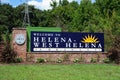 Helena-West Arkansas Welcome Center sign, Helena Arkansas