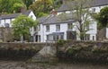 Helford village on the bank of the Helston River, Cornwall, England