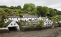 Helford village on the bank of the Helston River, Cornwall, England