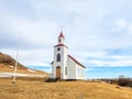 Helgafell church in winter season, Iceland