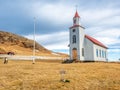 Helgafell church in winter season, Iceland
