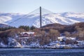 Helgeland bridge at the coast near Sandnessjoen in Norway