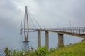 The Helgeland bridge in a rain storm