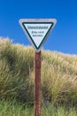 Helgoland dune sign