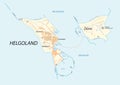 Helgoland, heligoland, germany vector map