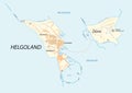 Helgoland, heligoland, germany vector map Royalty Free Stock Photo