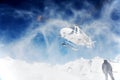 Heli-Skiing Royalty Free Stock Photo