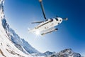 Heli Skiing Helicopter Royalty Free Stock Photo