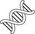 Helical DNA Molecule Liner Icon Royalty Free Stock Photo