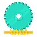 Helical Gear icon, cartoon style