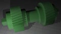 Helical gear - Toothed pinion
