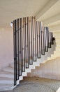 Helical railing stairs