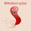 helicobacter pylori vector illustration